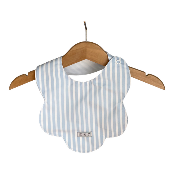 Bib blue white stripes