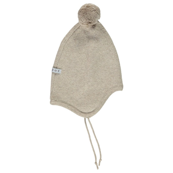 Aviator hat beige wool