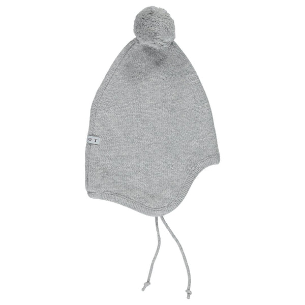 Aviator hat grey wool