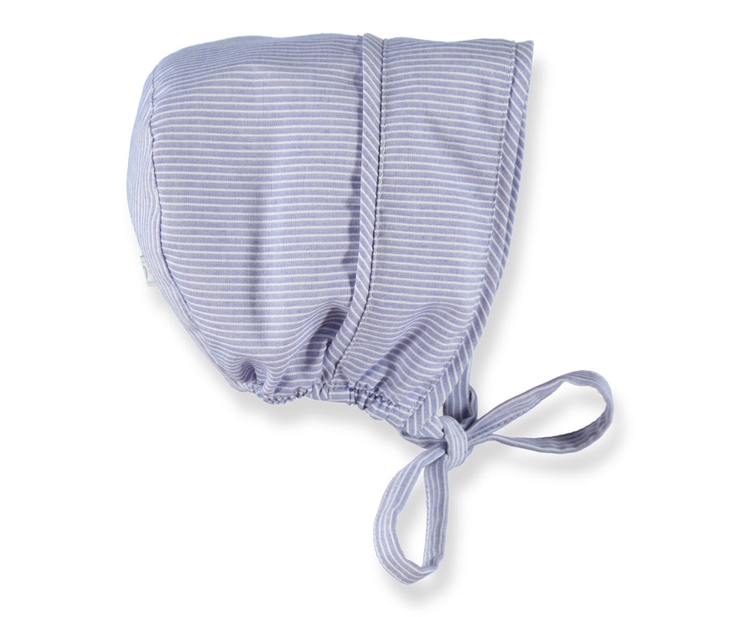 Boy bonnet blue stripes