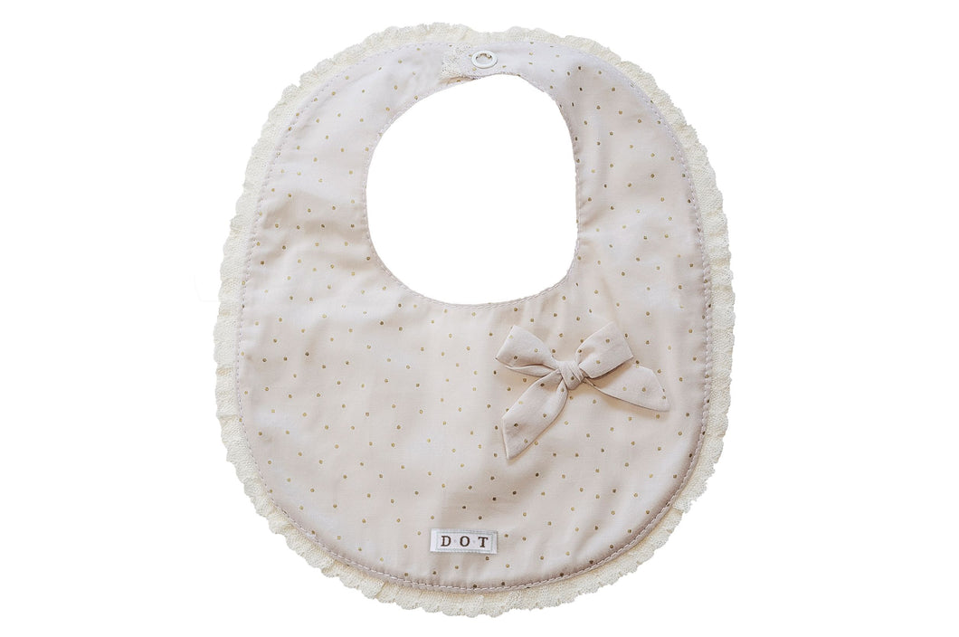 Bib golden with embroidery