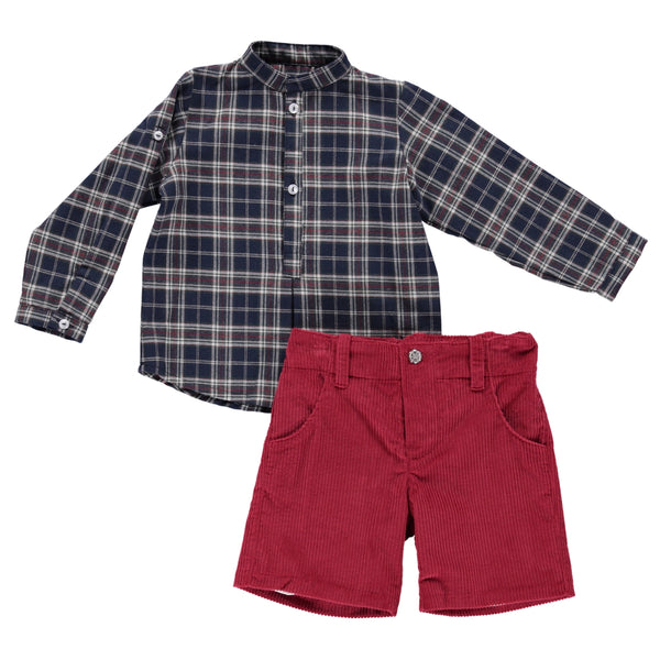 Guilherme navy plaid